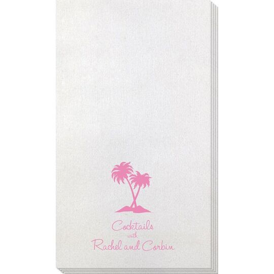 Palm Trees Bamboo Luxe Guest Towels